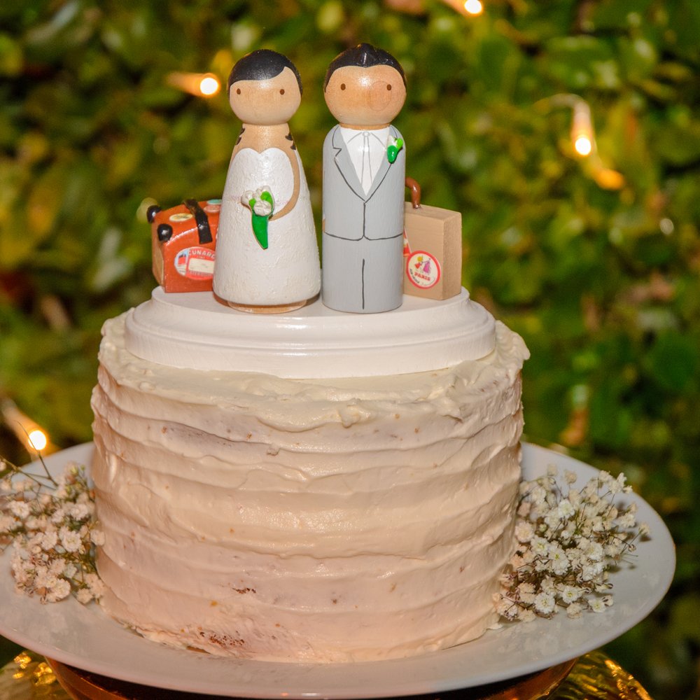 Ohhappyday - a wedding cake with a bride and groom on top - Desserts Near Me Ohhappyday - a wedding cake with a bride and groom on top - Desserts Near Me
