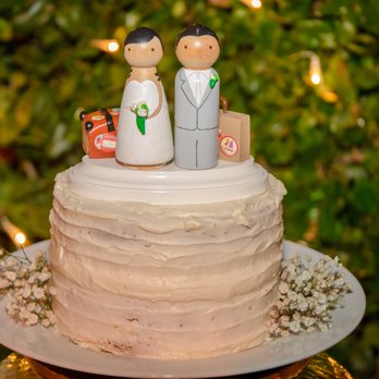 Ohhappyday - a wedding cake with a bride and groom on top - Desserts Near Me Ohhappyday - a wedding cake with a bride and groom on top - Desserts Near Me