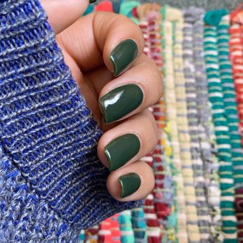 Sunset Nails - Dark Green short acrylic fill in - Nail Salons Near Me - San Francisco, California Sunset Nails - Dark Green short acrylic fill in - Nail Salons Near Me - San Francisco, California