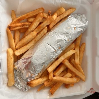 The Pita Shop - Gyro $10.99 Gyro (Beef and lamb), lettuce, tomatoes, onions, taziki *customer favorate!* Gyro Pita Side of Fries - Mediterranean Near Me - San Marcos, Texas