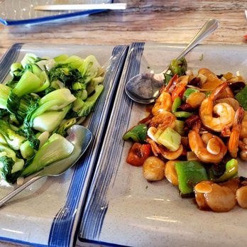 Red Chili - Bok Choy + Kung Pao Shrimp. - Szechuan Near Me - Syracuse, New York Red Chili - Bok Choy + Kung Pao Shrimp. - Szechuan Near Me - Syracuse, New York