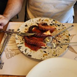 New Salvinius - Octopus with sauce and thin layer lasagna pasta