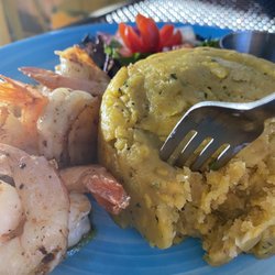 Moons Bar & Tapas - Mofongo and shrimp