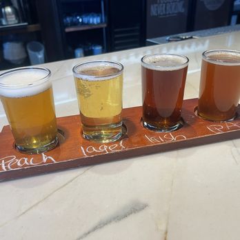 Niagara Brewing Company - Flight #1, the peach and lager are crisp and refreshing. - Brewpubs Near Me - Niagara Falls, Ontario Niagara Brewing Company - Flight #1, the peach and lager are crisp and refreshing. - Brewpubs Near Me - Niagara Falls, Ontario