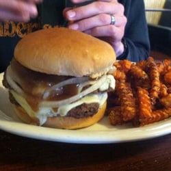 West Side Diner - Double Eby Burger and sweet potato fries!