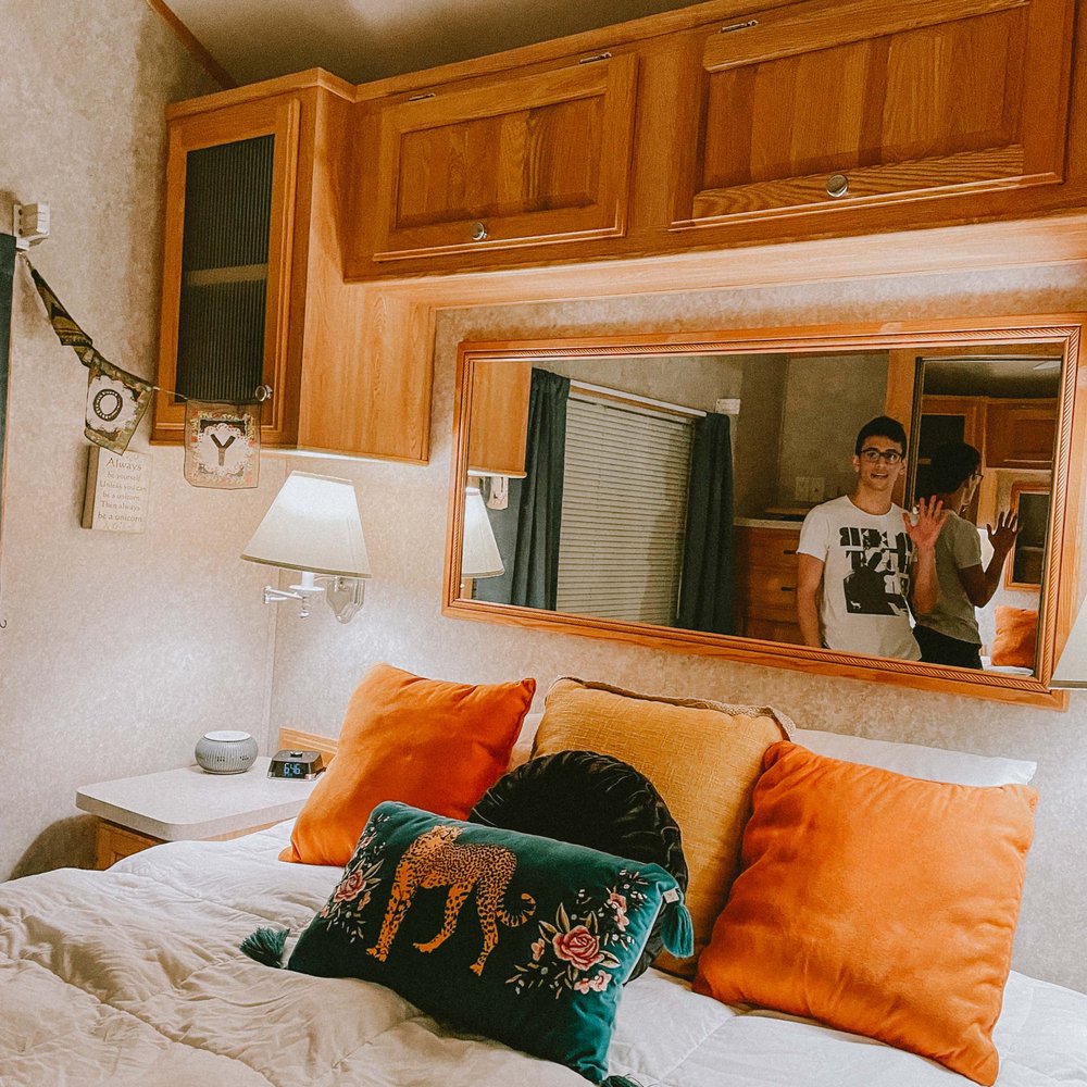The Inn Between - Wild & Free Cabin Bedroom - Vacation Rentals Near Me - Concan, Texas