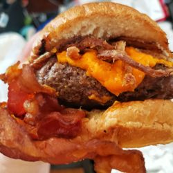 Duke's - Duke's Pub Burger to go with the hot sauce on the side