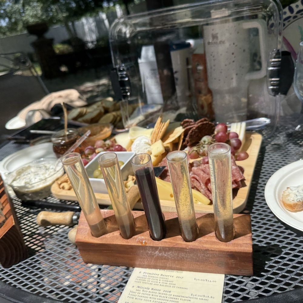 Sorelle Winery - Wine tasting flight. They brought out menu cards with choices and then turn those in for a reasonable tasting fee. - Wineries Near Me - Stockton, California Sorelle Winery - Wine tasting flight. They brought out menu cards with choices and then turn those in for a reasonable tasting fee. - Wineries Near Me - Stockton, California