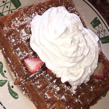 Maria's Restaurant - Belgian waffle with strawberries and whip cream - Mexican Near Me - Simi Valley, California