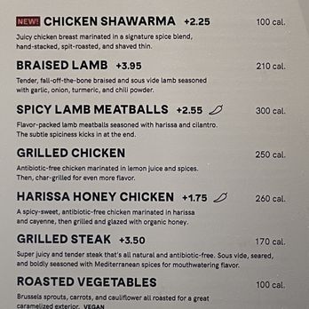 CAVA - Menu Options (2/4) as of 11/9/25 - Mediterranean Near Me - Boston, Massachusetts