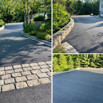 Custom Construction & Blacktop - New Driveway with Cobblestone Edging and Apron - Masonry/Concrete Near Me - Mohegan Lake, New York Custom Construction & Blacktop - New Driveway with Cobblestone Edging and Apron - Masonry/Concrete Near Me - Mohegan Lake, New York