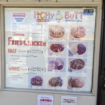 Itchy Butt - a menu for fried chicken - Korean Near Me - Honolulu, Hawaii Itchy Butt - a menu for fried chicken - Korean Near Me - Honolulu, Hawaii