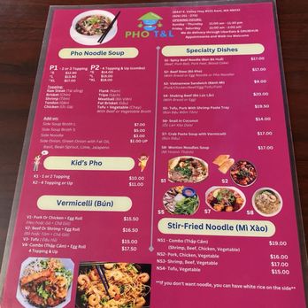 Pho T & L - Vietnamese Near Me - Kent, Washington Pho T & L - Vietnamese Near Me - Kent, Washington