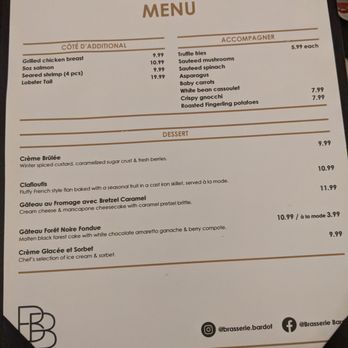Brasserie Bardot - Menu part 2 - French Near Me - Edmonton, Alberta Brasserie Bardot - Menu part 2 - French Near Me - Edmonton, Alberta