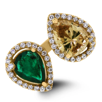 Beauvince - 2 Way Emerald and Diamond Ring by Beauvince - Jewelry Near Me - New York, New York Beauvince - 2 Way Emerald and Diamond Ring by Beauvince - Jewelry Near Me - New York, New York