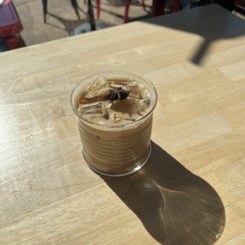 HiFi - Upshot Clayton - Fall Specialty Drink: Brown Sugar Sage Cappuccino, Iced.  Adorable, complex, & not too sweet! - Coffee & Tea Near Me - Clayton, Missouri