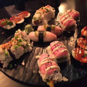 Seven - Yet another view of our sushi spread.  Yum! - Japanese Near Me - Bozeman, Montana