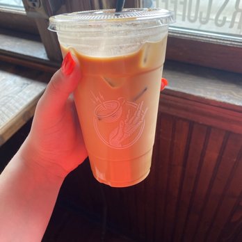 Spencer's Coffee - large iced vanilla Latte (12 oz) - Coffee & Tea Near Me - Bowling Green, Kentucky Spencer's Coffee - large iced vanilla Latte (12 oz) - Coffee & Tea Near Me - Bowling Green, Kentucky