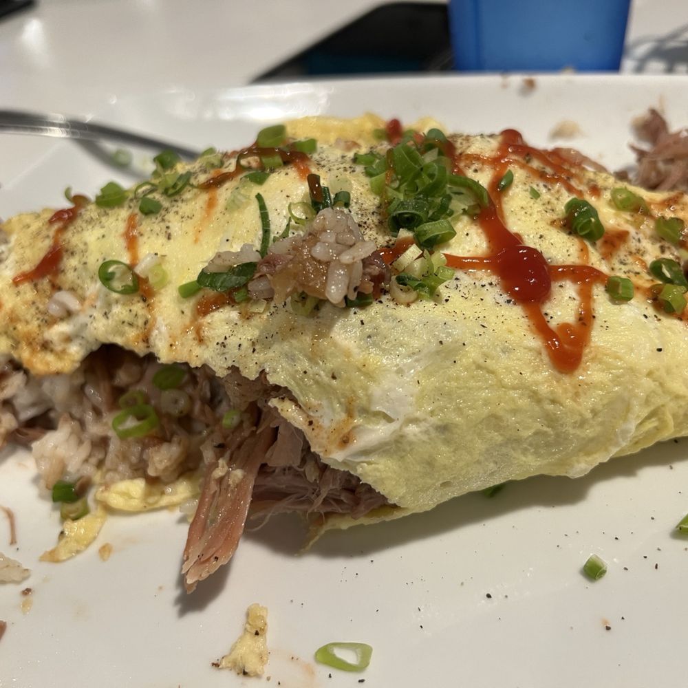 Eagle Cafe - Adobo Fried Rice Omelet - Breakfast & Brunch Near Me - Honolulu, Hawaii Eagle Cafe - Adobo Fried Rice Omelet - Breakfast & Brunch Near Me - Honolulu, Hawaii