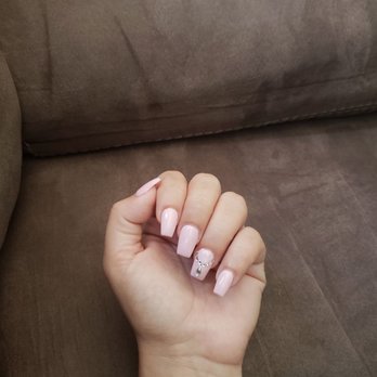 Cali Nails & Spa - Simple beautiful soft pink with some bling bling - Nail Salons Near Me - Berkeley, California Cali Nails & Spa - Simple beautiful soft pink with some bling bling - Nail Salons Near Me - Berkeley, California