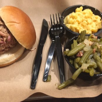 Mission BBQ - BBQ pork sandwich with two sides - Barbeque Near Me - Harrisburg, Pennsylvania Mission BBQ - BBQ pork sandwich with two sides - Barbeque Near Me - Harrisburg, Pennsylvania