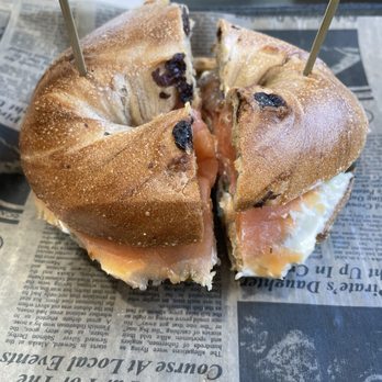 Mary’s Bagel Café And Catering Service - Lox and cheese on cinnamon - Bagels Near Me - Lakeland, Florida