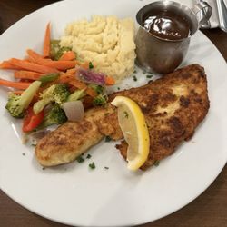 Bitar's Pizza, Pasta & Grill - Pan fried haddock with potatoes and vegetables.