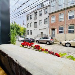 Love City Brewing - Covid-safer seating by large open windows (and a pretty view!)