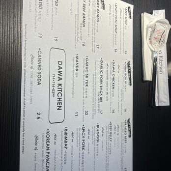 Dawa Kitchen - Menu 12/16/23 - Korean Near Me - Garden grove, California