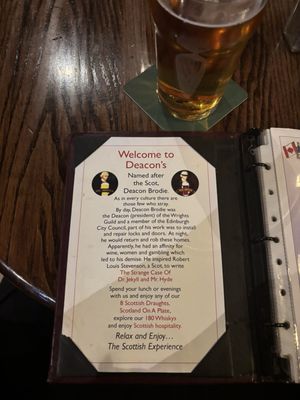 Menu photo 5 Deacon Brodie's Pub Ottawa, ON