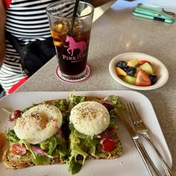 Avocado toast with eggs Avocado toast with eggs