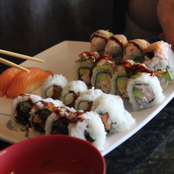 Hisui Sushi - Salmon nigiri, Philadelphia, pink lady, and geisha girl rolls - Japanese Near Me - Folsom, California