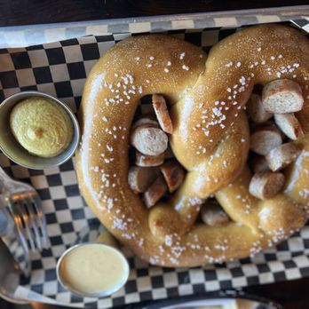 Bangers & Brews Eugene - German special- that pretzel was huge and so soft!! - German Near Me - Eugene, Oregon