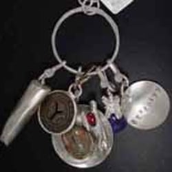 b fine art jewelry - Charm necklace made from clients keepsakes