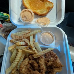 Guthrie's box with no slaw and extra fries!