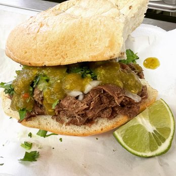 Tacos Don Chuy - a beef sandwich on a bun - Food Trucks Near Me - El Paso, Texas Tacos Don Chuy - a beef sandwich on a bun - Food Trucks Near Me - El Paso, Texas