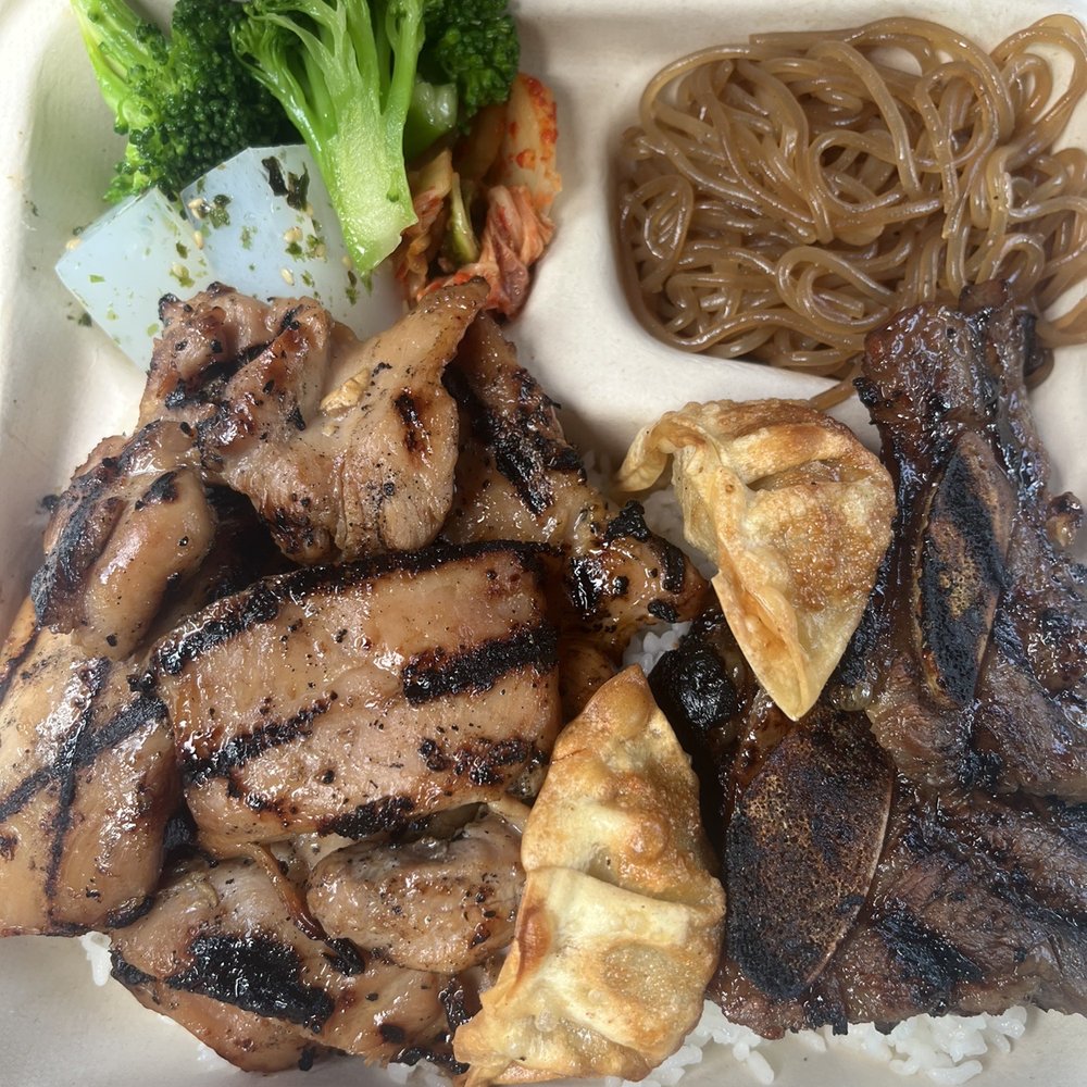 O-Bok Korean Restaurant - Kalbi and bbq chicken combo plate - Korean Near Me - Honolulu, Hawaii O-Bok Korean Restaurant - Kalbi and bbq chicken combo plate - Korean Near Me - Honolulu, Hawaii
