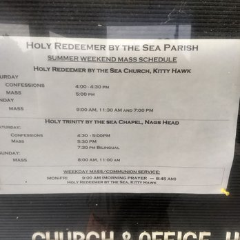 Holy Redeemer Church - Mass times for the 2 Catholic Churches on the OBX. - Churches Near Me - Kitty Hawk, North Carolina Holy Redeemer Church - Mass times for the 2 Catholic Churches on the OBX. - Churches Near Me - Kitty Hawk, North Carolina