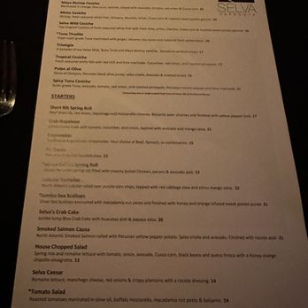 Selva Grill - Menu - Spanish Near Me - Sarasota, Florida