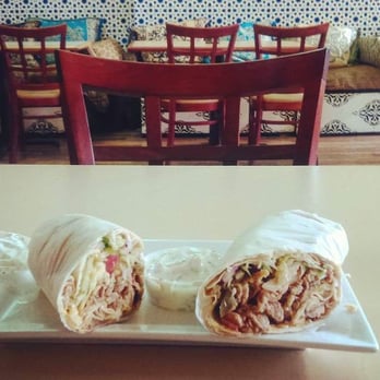 Dijlah Hookah Lounge - Chicken Shawarma Wrap... Plus quaint decor! - Hookah Bars Near Me - Pittsburgh, Pennsylvania