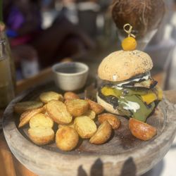 Taboo Tulum - Vegan Burger with out the patty. All veggies.
