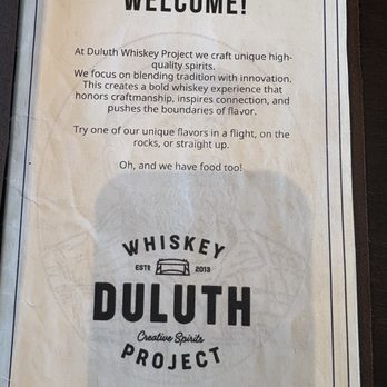 Duluth Whiskey Project - On the menu - Distilleries Near Me - Duluth, Minnesota