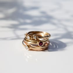 Rebekah Brooks Jewelry - Stackable Gold Bands