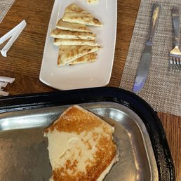 Partially eaten Saganaki