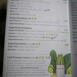 dean & david - Speisekarte, auch zum Mitnehmen - menu - Salad Near Me - Kiel, SH