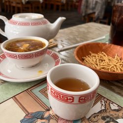 Peking Chinese Restaurant - Green tea and hot and sour soup