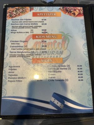 Menu photo 2 Caracol Restaurante Hondureño Hardeeville, SC Menu photo 2 Caracol Restaurante Hondureño Hardeeville, SC