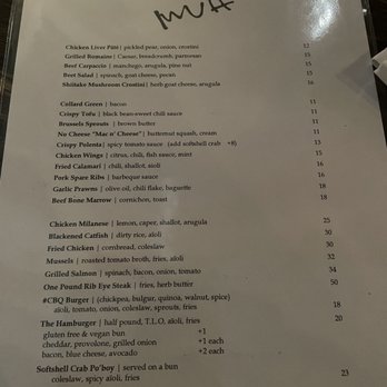 Mua - Menu - Bars Near Me - Oakland, California Mua - Menu - Bars Near Me - Oakland, California