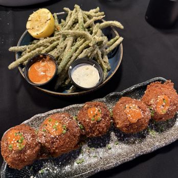 Bleu Kitchen Garlic Noodle Bar - Garlic Fried Green Beans and Shrimp Fried Rice Balls - Noodles Near Me - Las Vegas, Nevada Bleu Kitchen Garlic Noodle Bar - Garlic Fried Green Beans and Shrimp Fried Rice Balls - Noodles Near Me - Las Vegas, Nevada