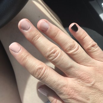Aqua Nails Spa - Nails were filed crooked and polish chipped and peeled off less than a week later! - Nail Salons Near Me - Clovis, California